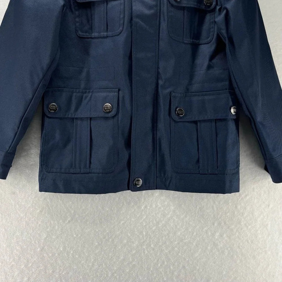 Urban Republic Jacket Boys Size 8 Utility Hoodie Full Zip Snap Long Sleeve Blue - Picture 4 of 13
